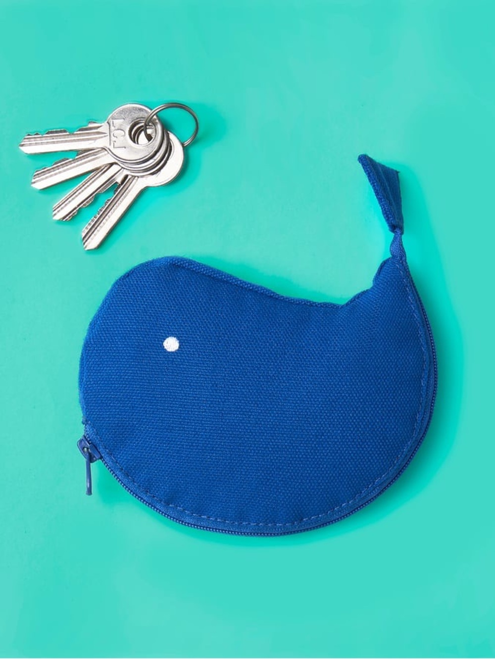 Ikea Blue Kid's Whale Coin Pouch purse